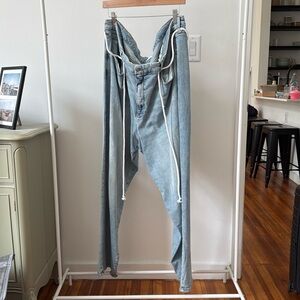 Good American tie waist denim